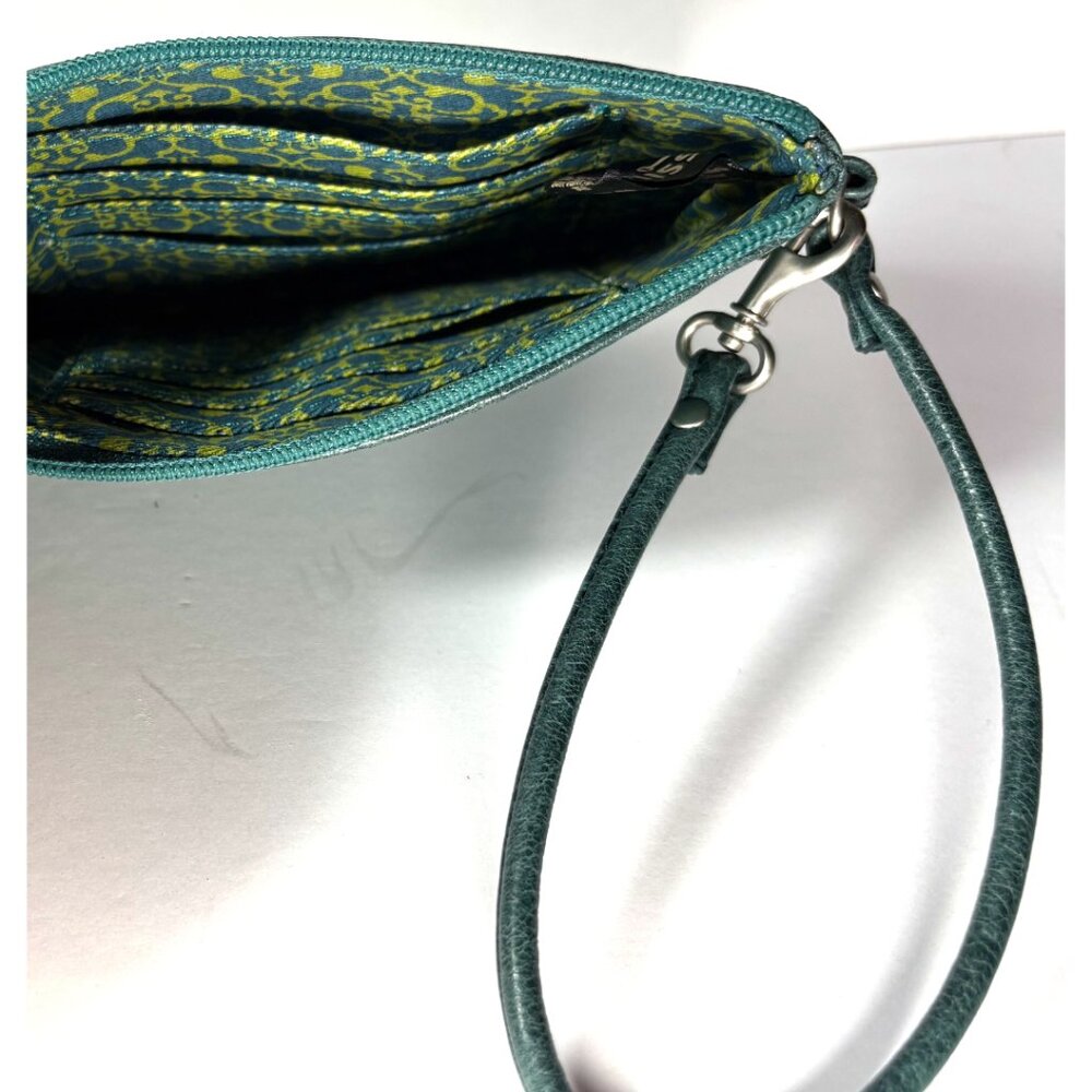 Fossil Genuine Leather Green Rectangular Wristlet… - image 7